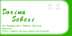 dorina sebesi business card